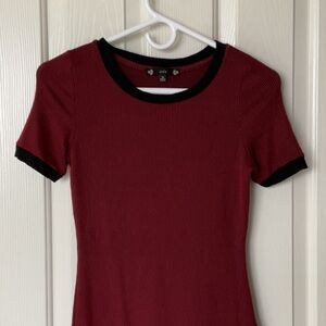 Elegant Red Ribbed Dress🥀